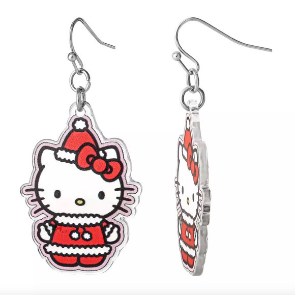 Hello Kitty Christmas Dangle Earrings - Picture 3 of 4